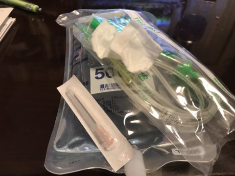 皮下補液注射　保定なし　だいず